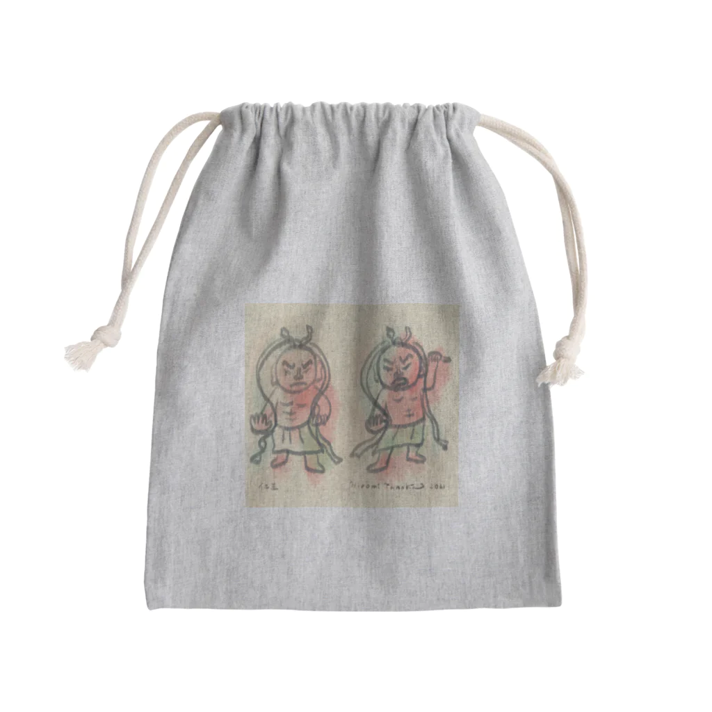 田中ひろみ(usagitv)のゆる仏画「仁王」 Mini Drawstring Bag