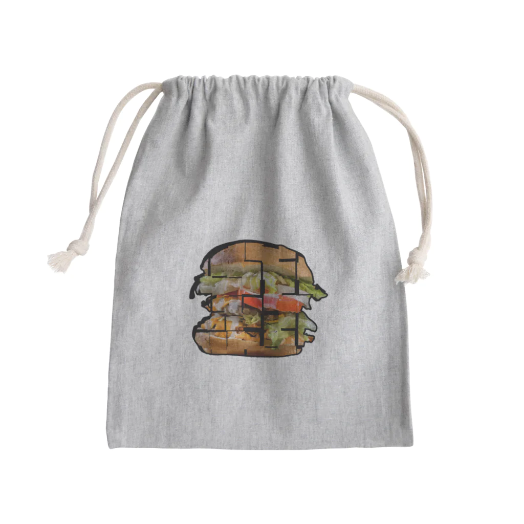 PuRiHaのハンバーガー３ Mini Drawstring Bag