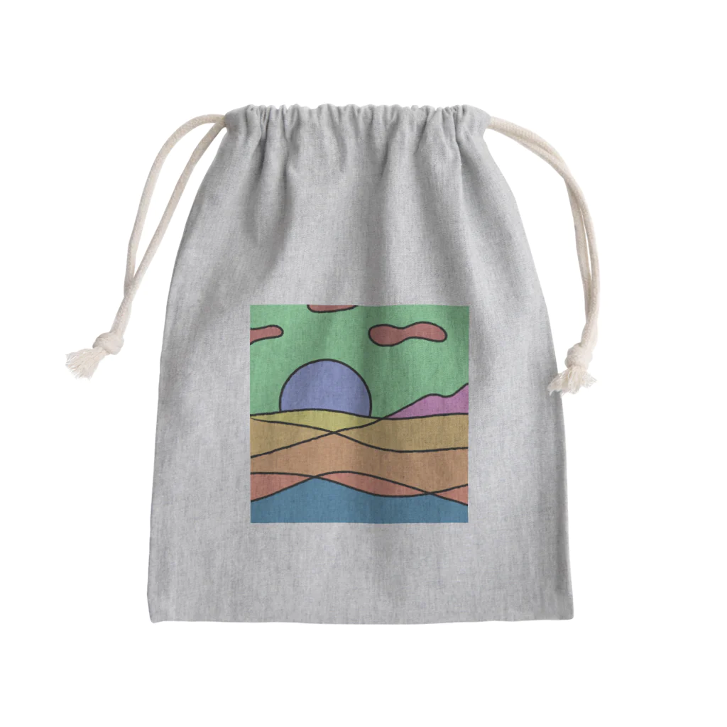 AKANEartの背景 Mini Drawstring Bag