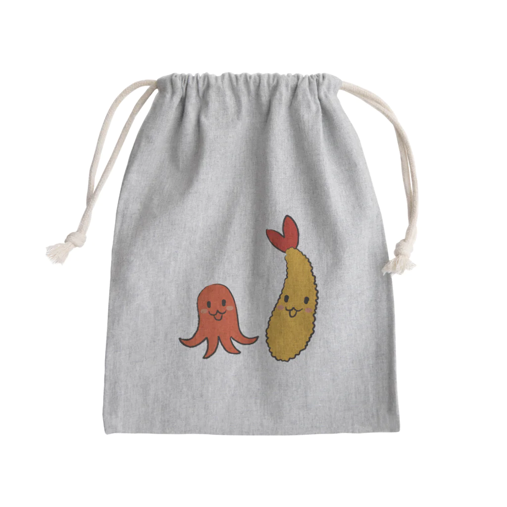 photo-kiokuのエビフライとタコさんウィンナー Mini Drawstring Bag