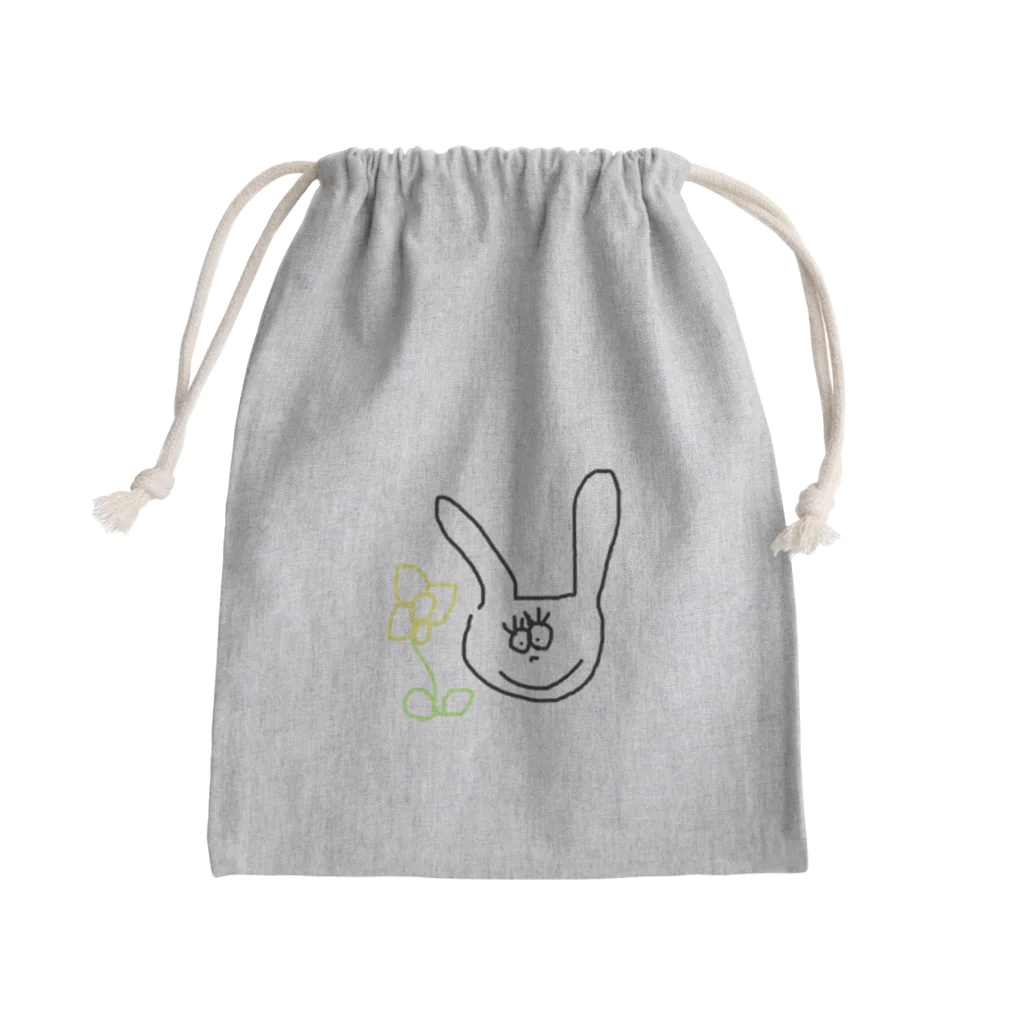 紅茶と水くださいのうさぎとカルパッチョの花 Mini Drawstring Bag