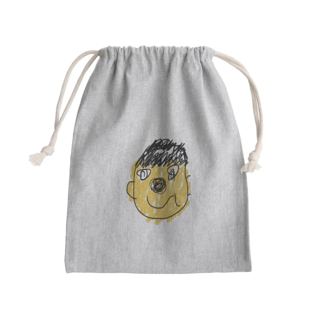 お父さんのお店のご存知「お父さん」です Mini Drawstring Bag