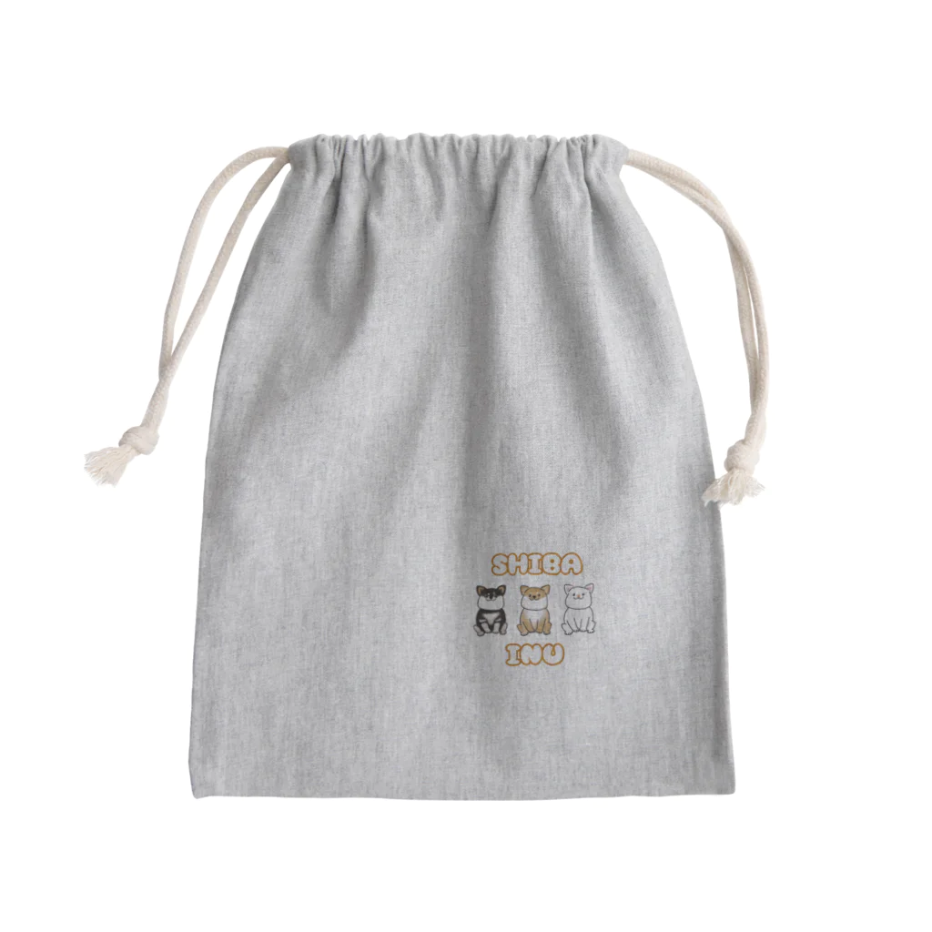 Lily bird（リリーバード）の黒柴、茶柴、白柴犬2 Mini Drawstring Bag