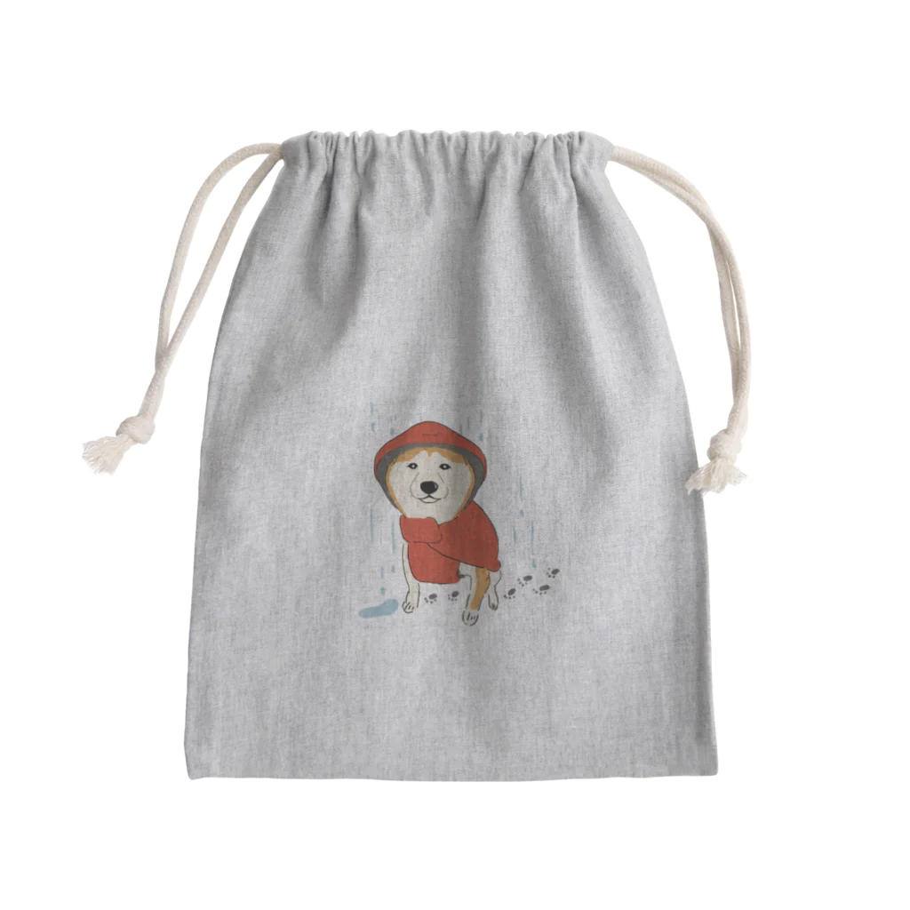 柴犬の里の雨だねやだね Mini Drawstring Bag