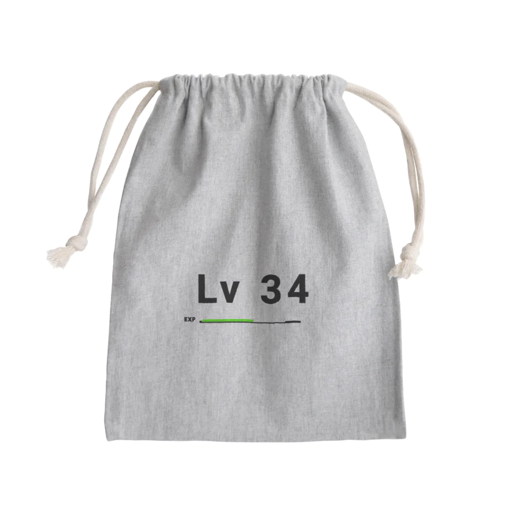 歯車デザインのレベル34 レベルアップ Mini Drawstring Bag