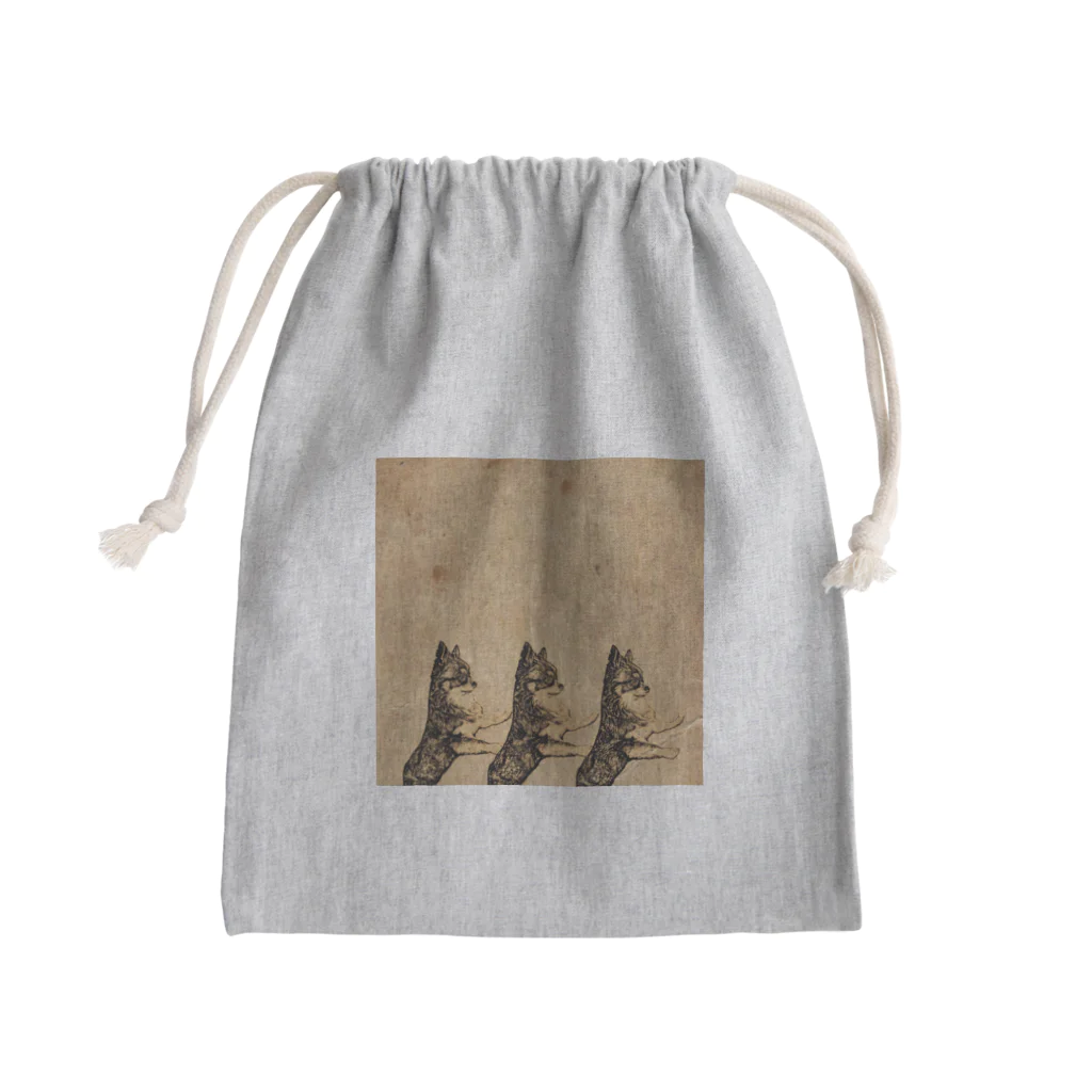 わがままチワワのとらお様。の壁画風とらお。 Mini Drawstring Bag