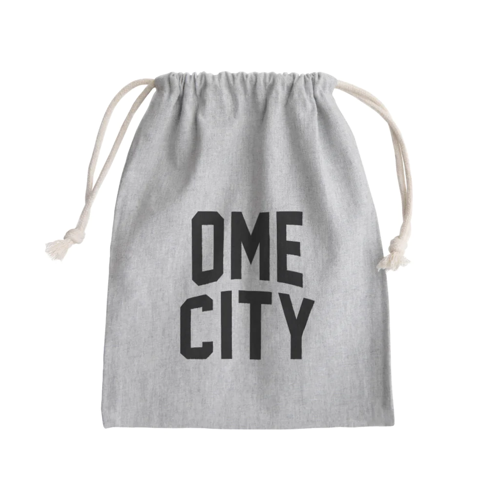 JIMOTOE Wear Local Japanの青梅市 OME CITY ロゴブラック Mini Drawstring Bag