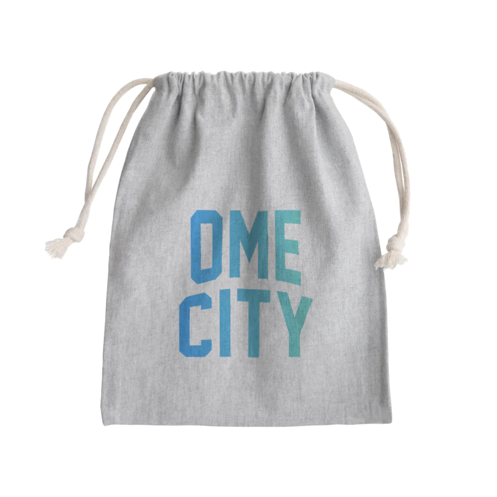 JIMOTOE Wear Local Japanの青梅市 OME CITY ロゴブルー Mini Drawstring Bag