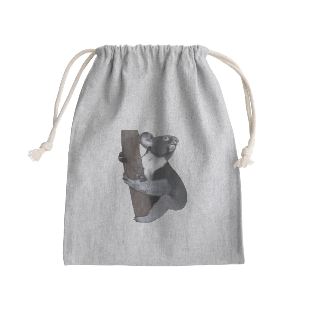 いきもの大好き！ほほえみフレンズの木にしがみつくコアラ Mini Drawstring Bag