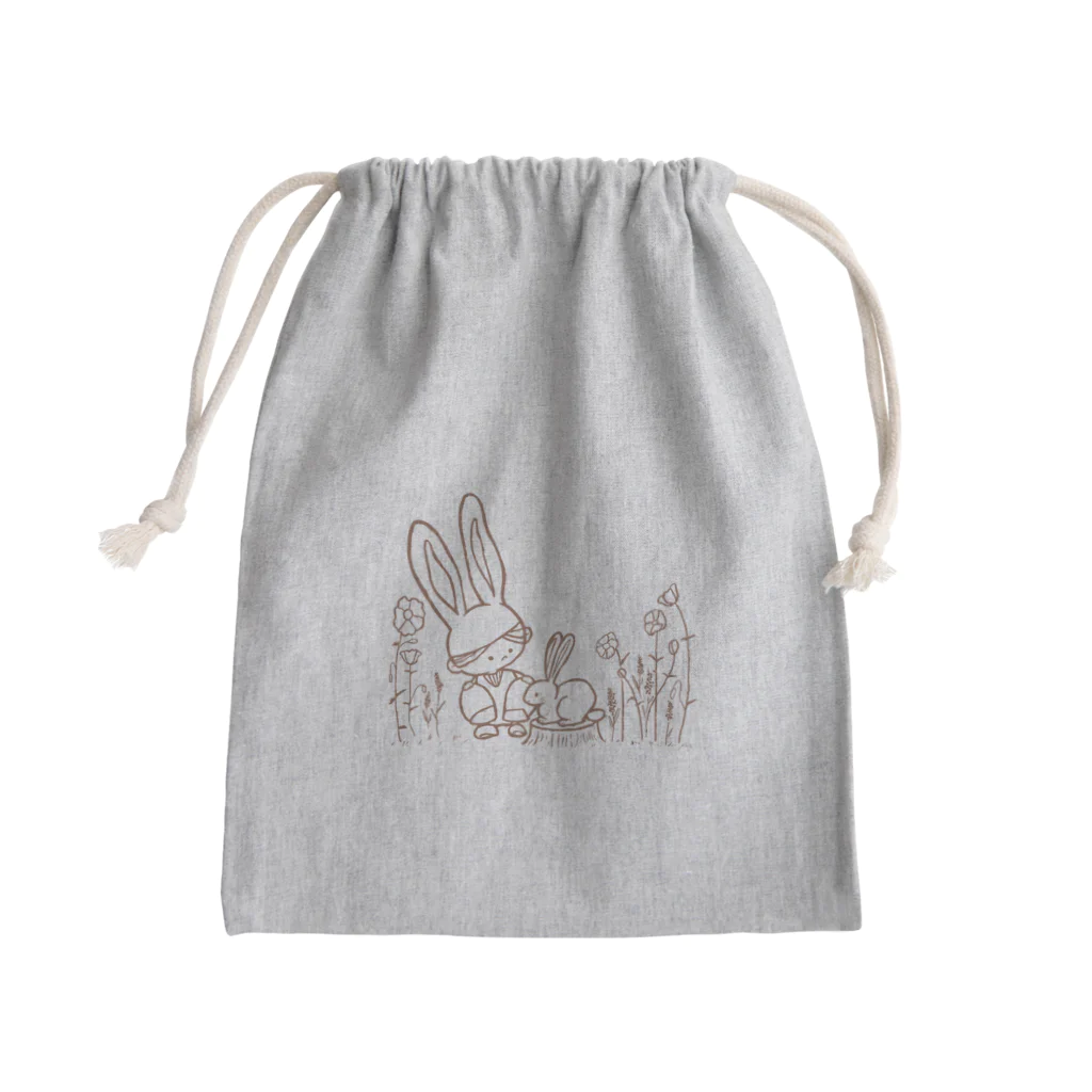 Feb Rabbit.のうさぎくん Mini Drawstring Bag