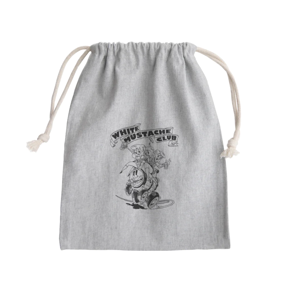 nidan-illustrationの"WHITE MUSTACHE CLUB"(タイトルなし)) Mini Drawstring Bag