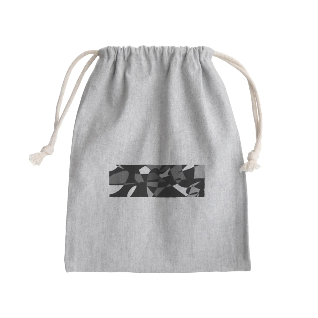 ハヤシ屋のモノクロ自由形 Mini Drawstring Bag