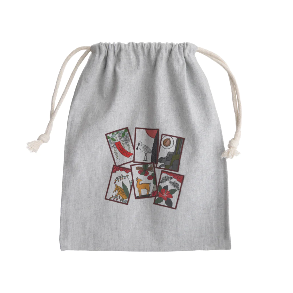 くいなの母の沖縄花札6枚 Mini Drawstring Bag