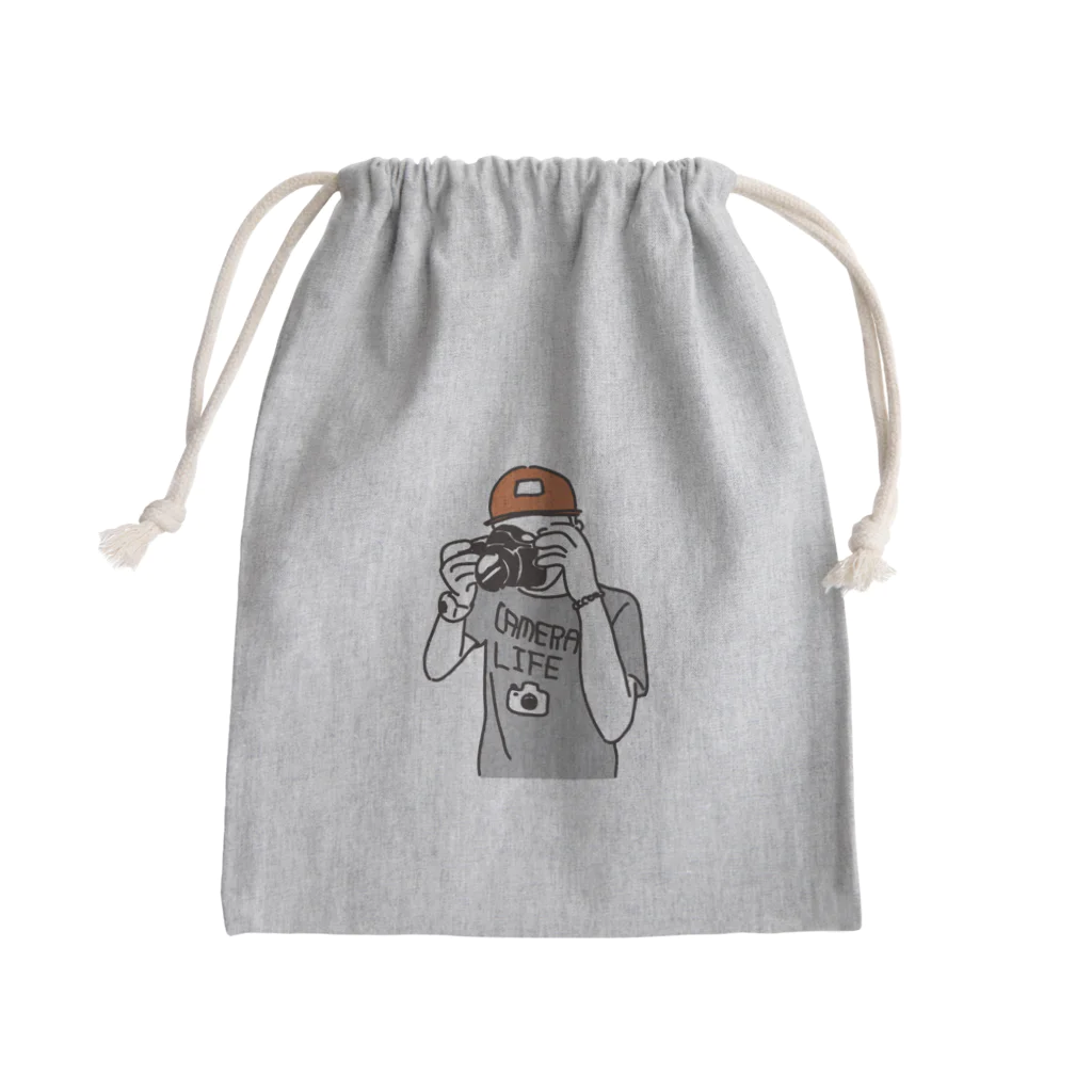 ヤキサバ缶のカメラおじさん Mini Drawstring Bag