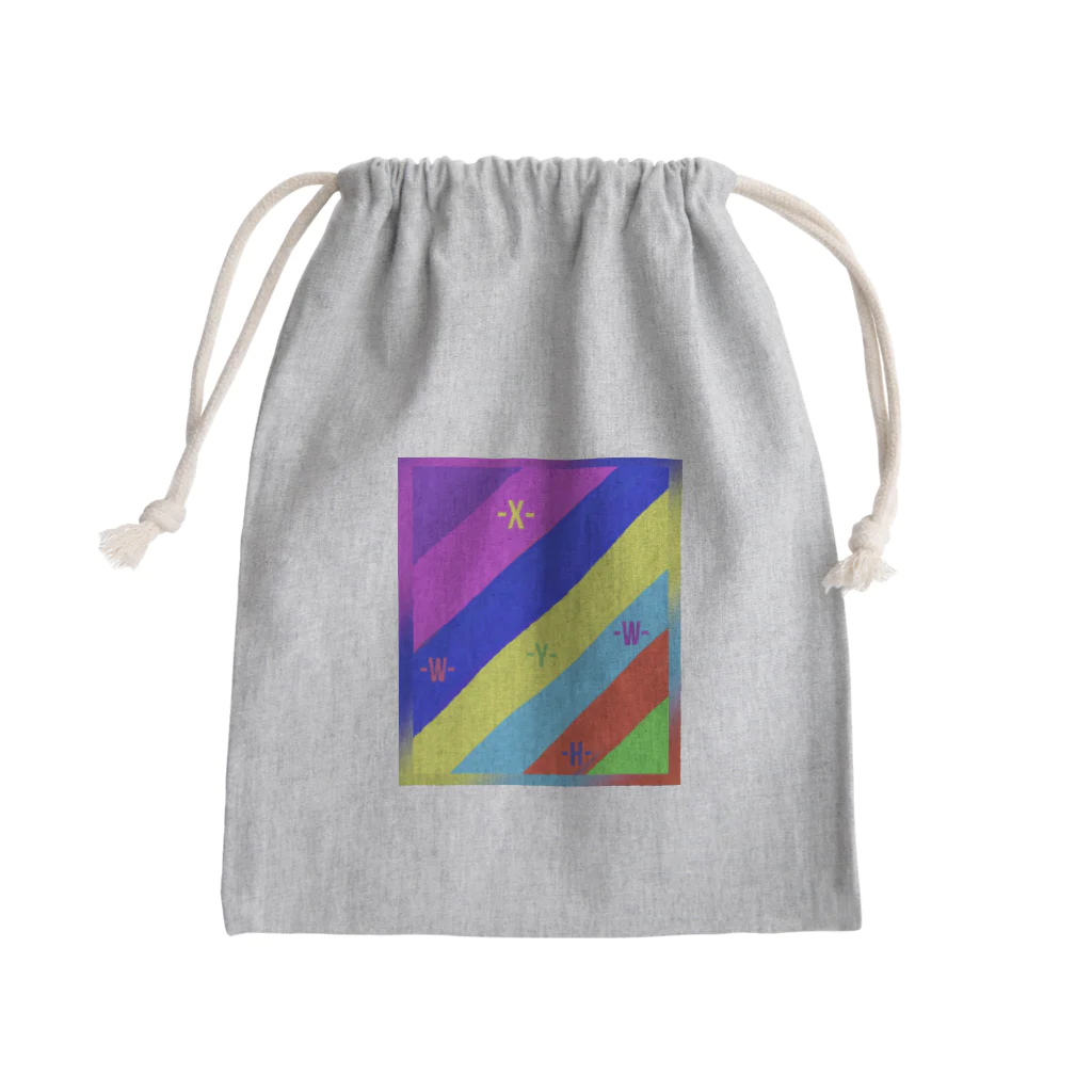 カラフル堂の顔文字　カラフル Mini Drawstring Bag