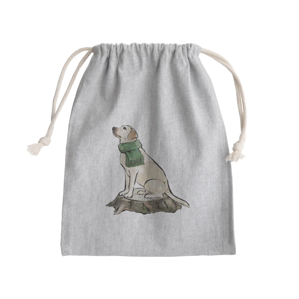 犬グッズの店しえるぶるーのマフラー犬　ラブラドルレトリバー Mini Drawstring Bag