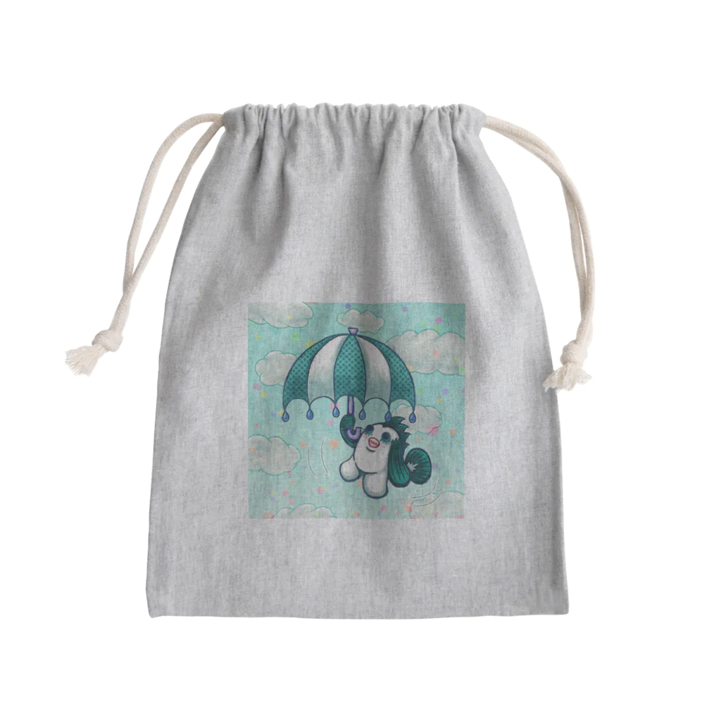 あとりえ七夜月の魚人ちゃん(かさ) Mini Drawstring Bag