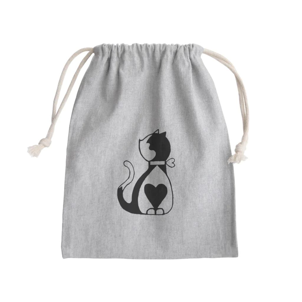 ぶんご@のすけのbungoハートねこ Mini Drawstring Bag