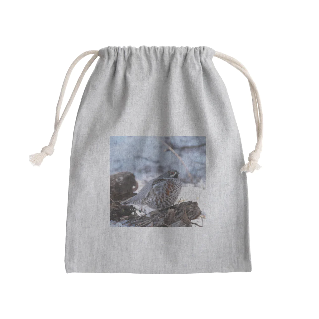 Kumimaro Shopのエゾライチョウの小物 Mini Drawstring Bag