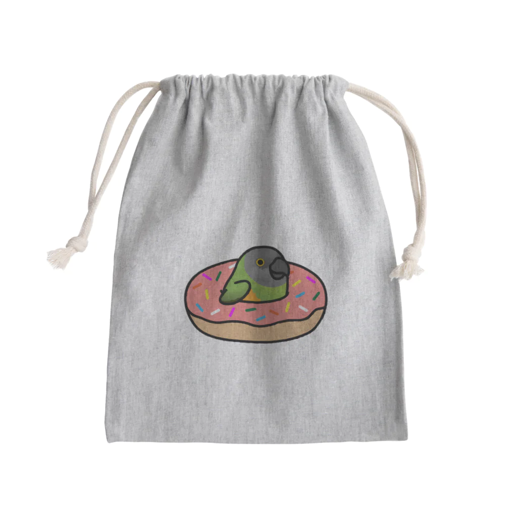 Cody the LovebirdのChubby Bird ネズミガシラハネナガインコ Mini Drawstring Bag