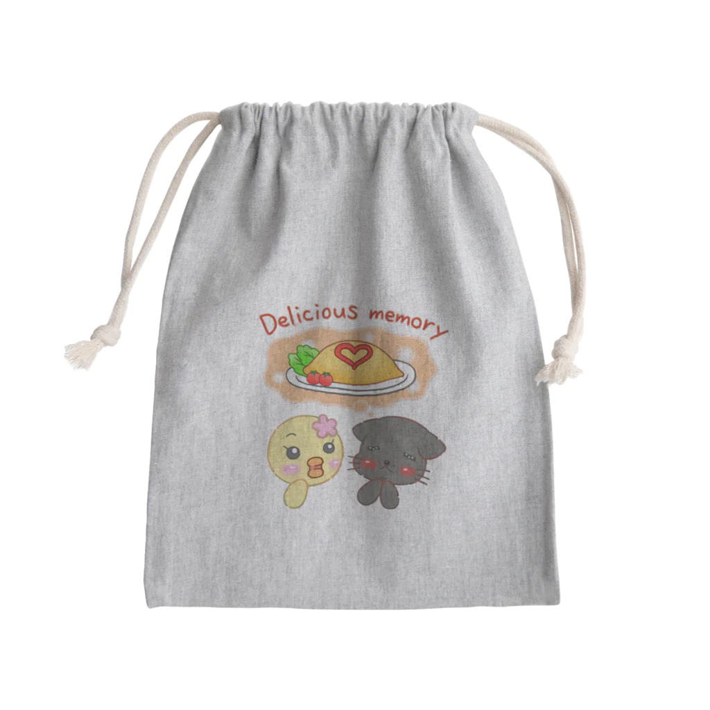 ぴのり@エッセイ漫画ブロガーの美味しい思い出〜オムライス編〜 Mini Drawstring Bag