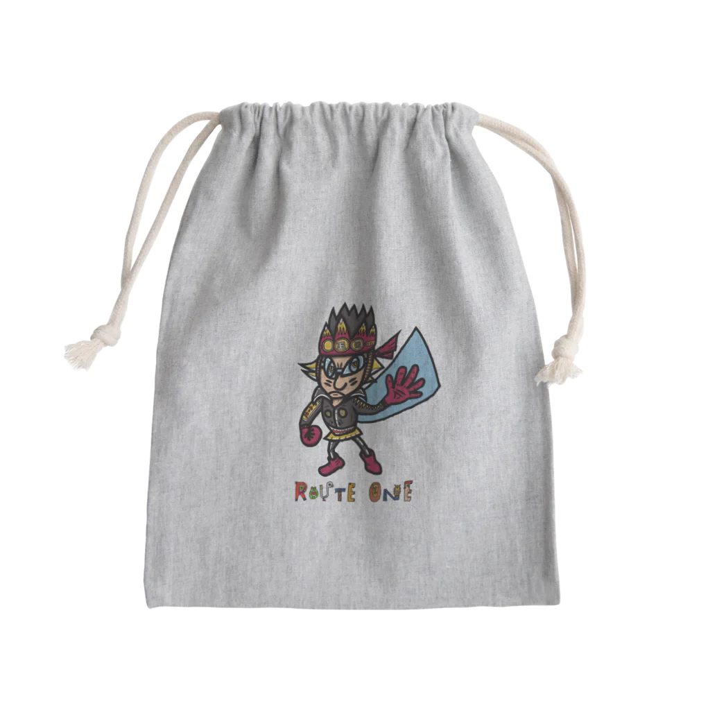 oekaki/ROUTE ONEの地王★天魔くん Mini Drawstring Bag