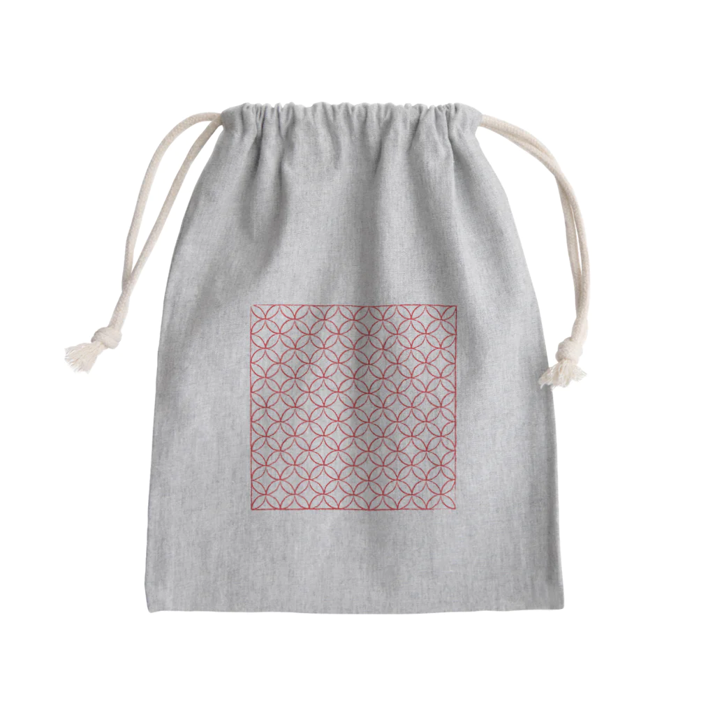 きまぐれノーティのきまぐれWa風「七宝」_紅白 Mini Drawstring Bag