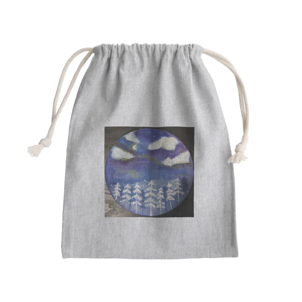 くるくるショップの冬景色るんるん Mini Drawstring Bag