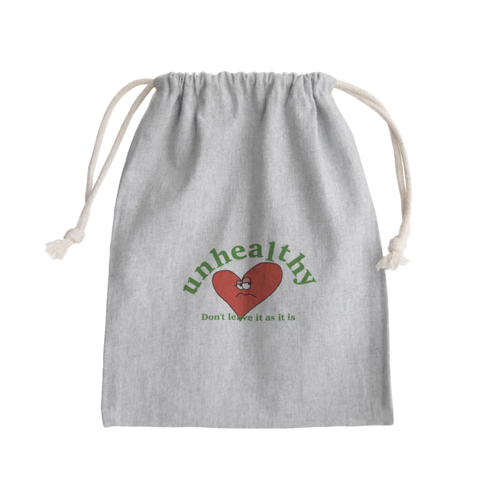 Don't leave it as it isのunhealthy Mini Drawstring Bag