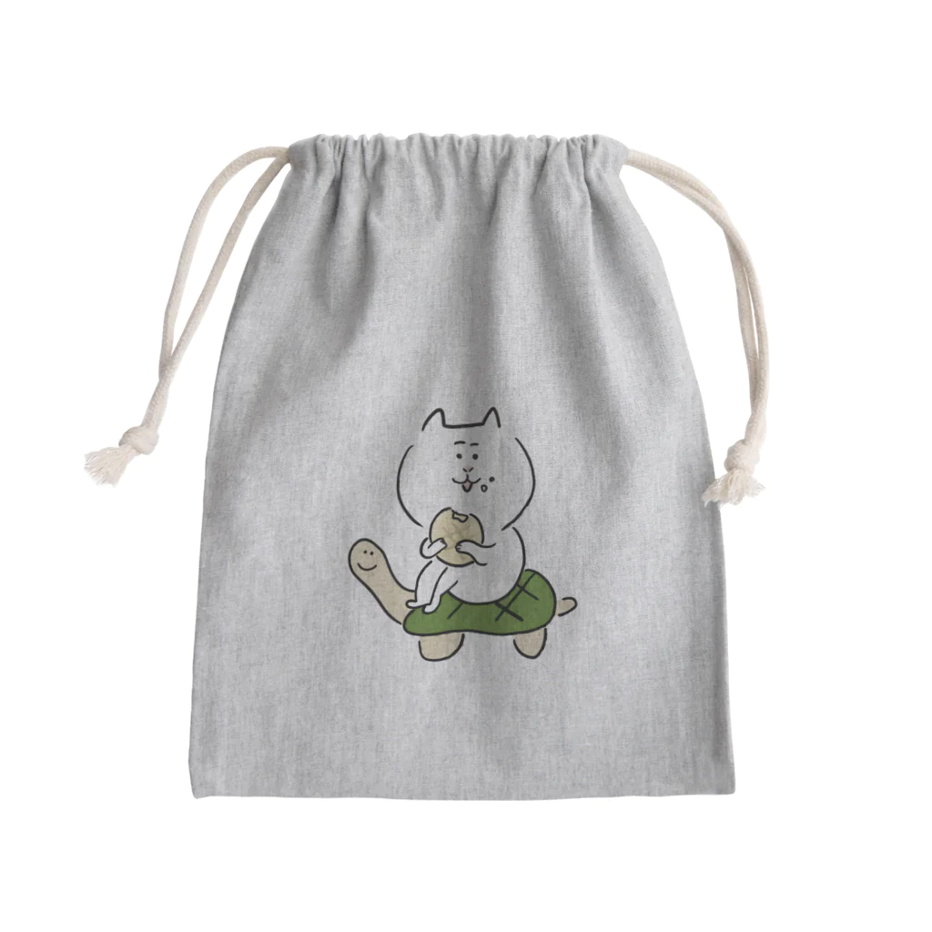 けちゃっぷごはんのお店のメロンパンとねこ Mini Drawstring Bag