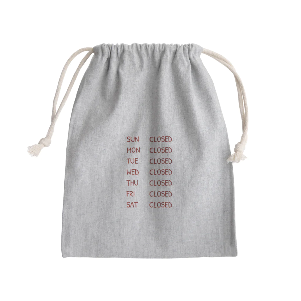 every day  CLOSEDのevery day  CLOSED Mini Drawstring Bag