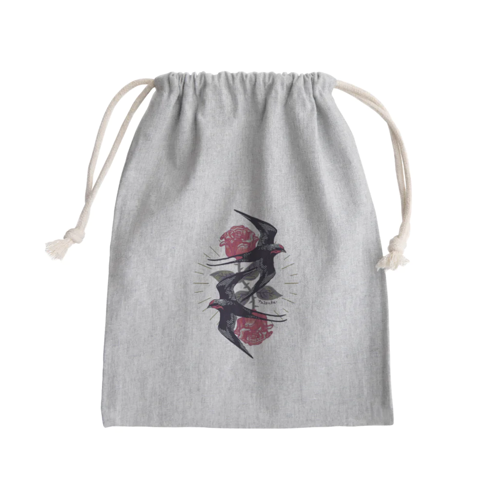 BOW WOWのswallows drawstring bag Mini Drawstring Bag