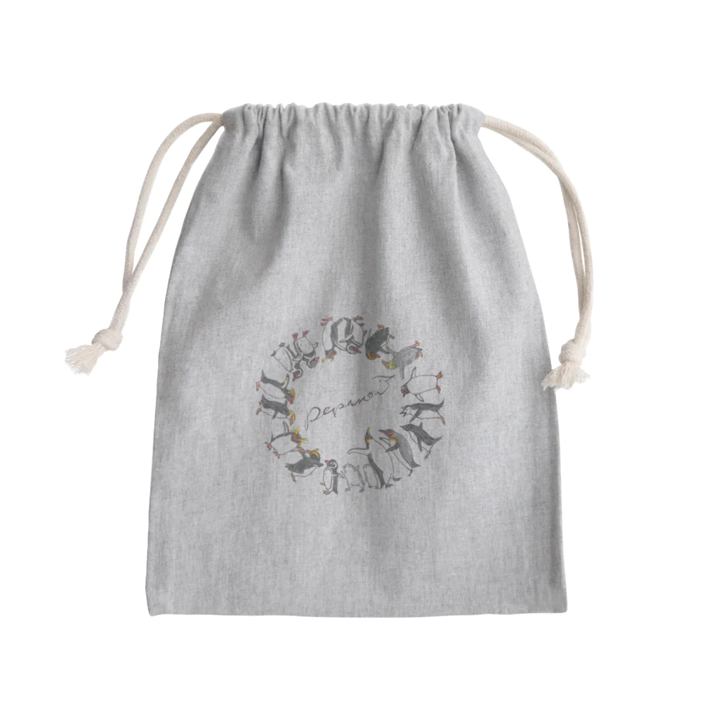 雑貨屋ペパロニのペンギン　全員集合　ペパロニオリジナル Mini Drawstring Bag