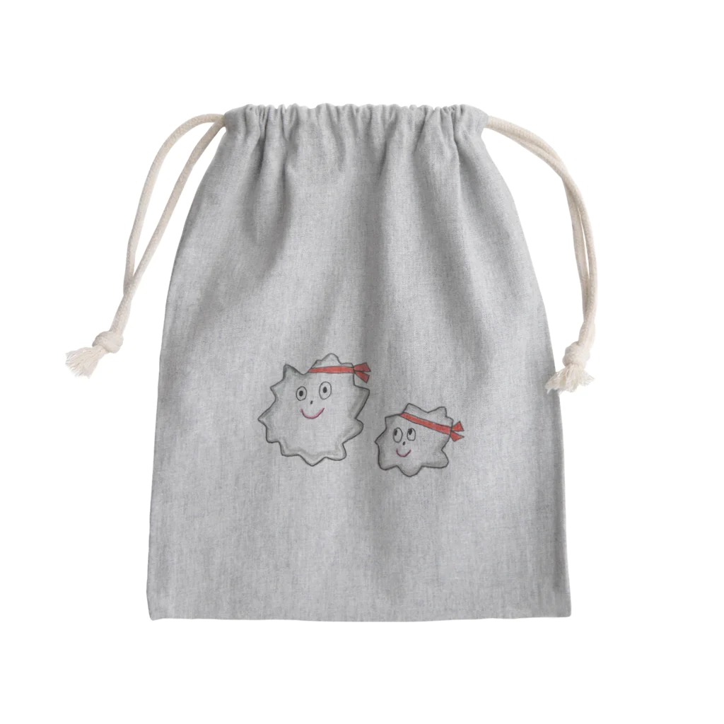 pippi手書きイラストショップの白血球くん#pippi手書きイラスト Mini Drawstring Bag