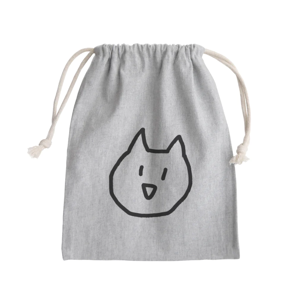 見守あらたの黒線あらねこ Mini Drawstring Bag