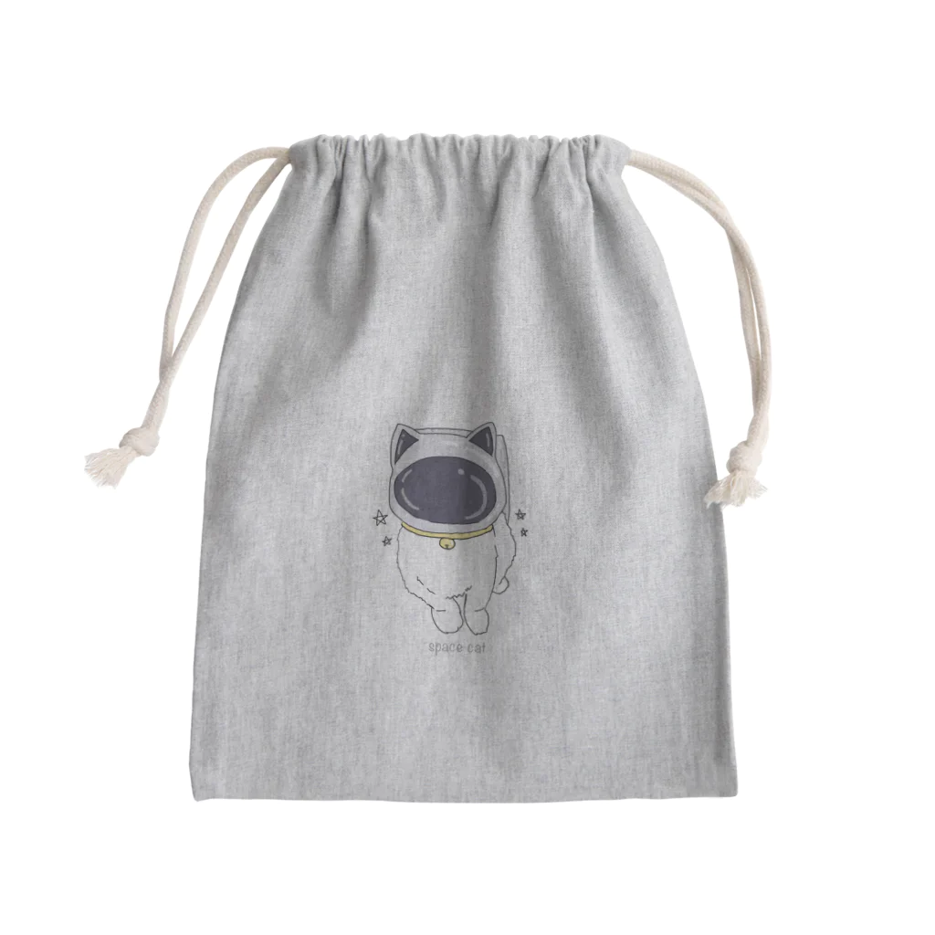 amemugi（あめむぎ）の宇宙ねこ。 Mini Drawstring Bag