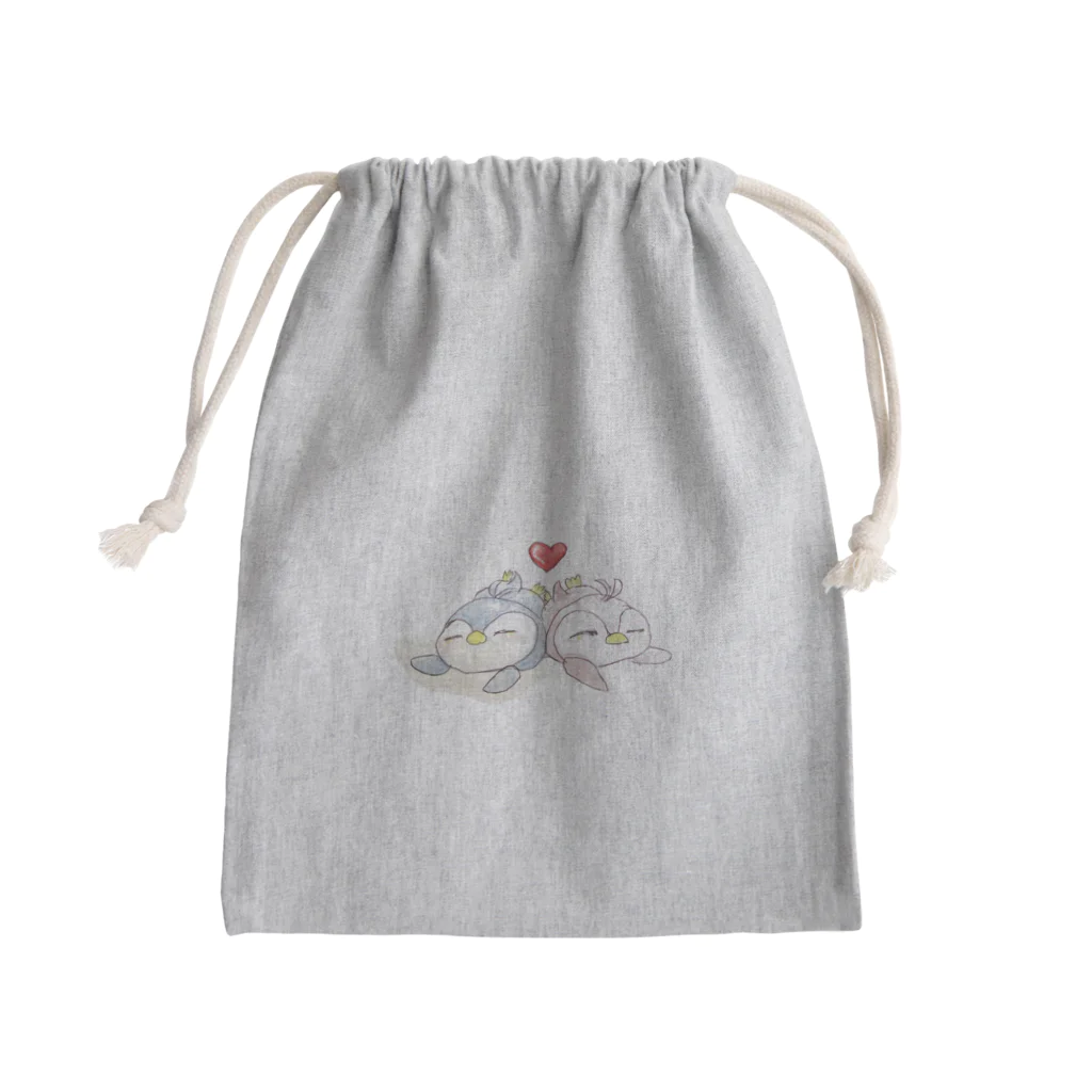saharianのペンギン Mini Drawstring Bag