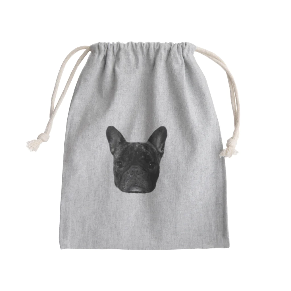 フレンチブルドッグのてんちゃんのモノクロ　フレンチブルドッグのてんちゃん Mini Drawstring Bag