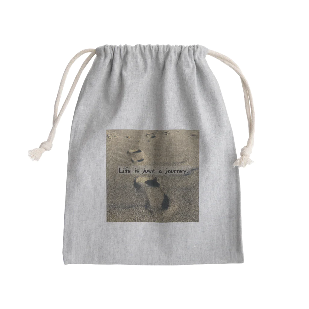 RINちゃんのLife is just a journey.人生ってまさに旅ね。 Mini Drawstring Bag