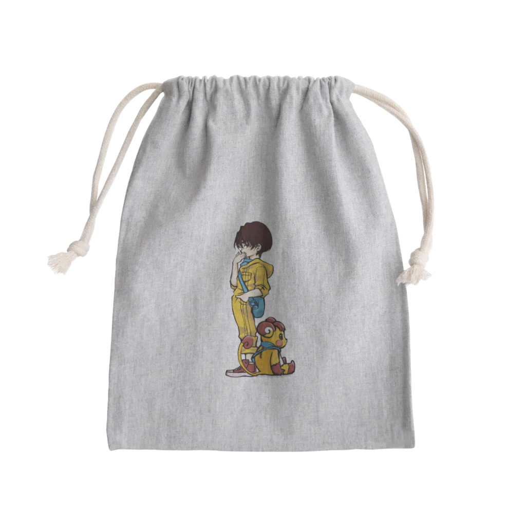 勇気を与えるつきのうた🌝の中の人と着ぐるみ Mini Drawstring Bag