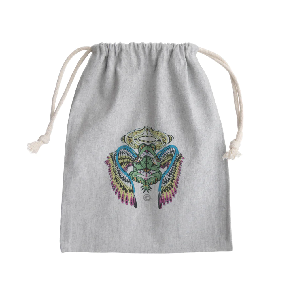 鳴くよメジロの大天使カエル Mini Drawstring Bag