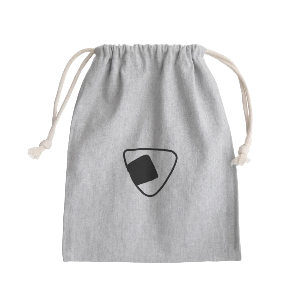 立体パン屋さんの逆三角形おにぎり Mini Drawstring Bag