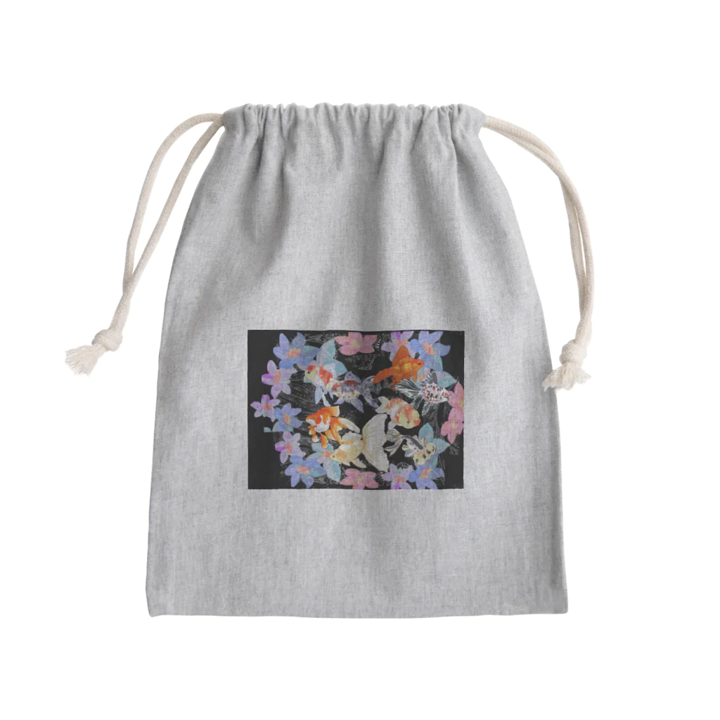 あやるの花と金魚たち Mini Drawstring Bag