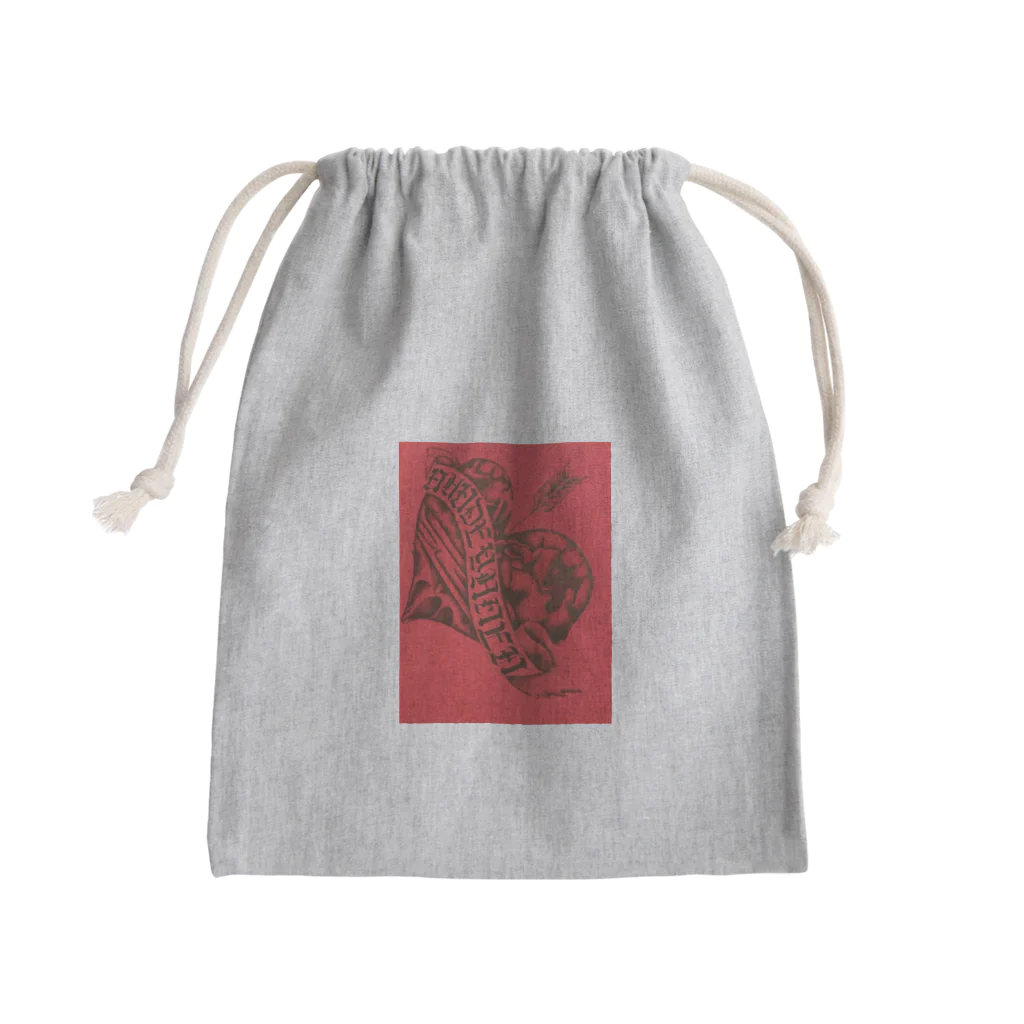 kuruminmiのハート ロック Mini Drawstring Bag