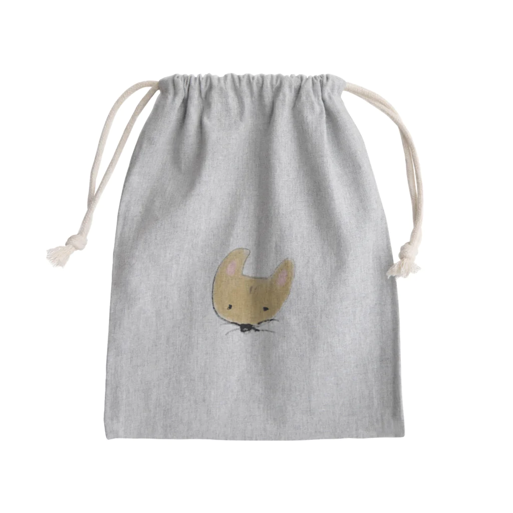 ピリカピリ辛の眉間にシワを寄せるキツネ Mini Drawstring Bag