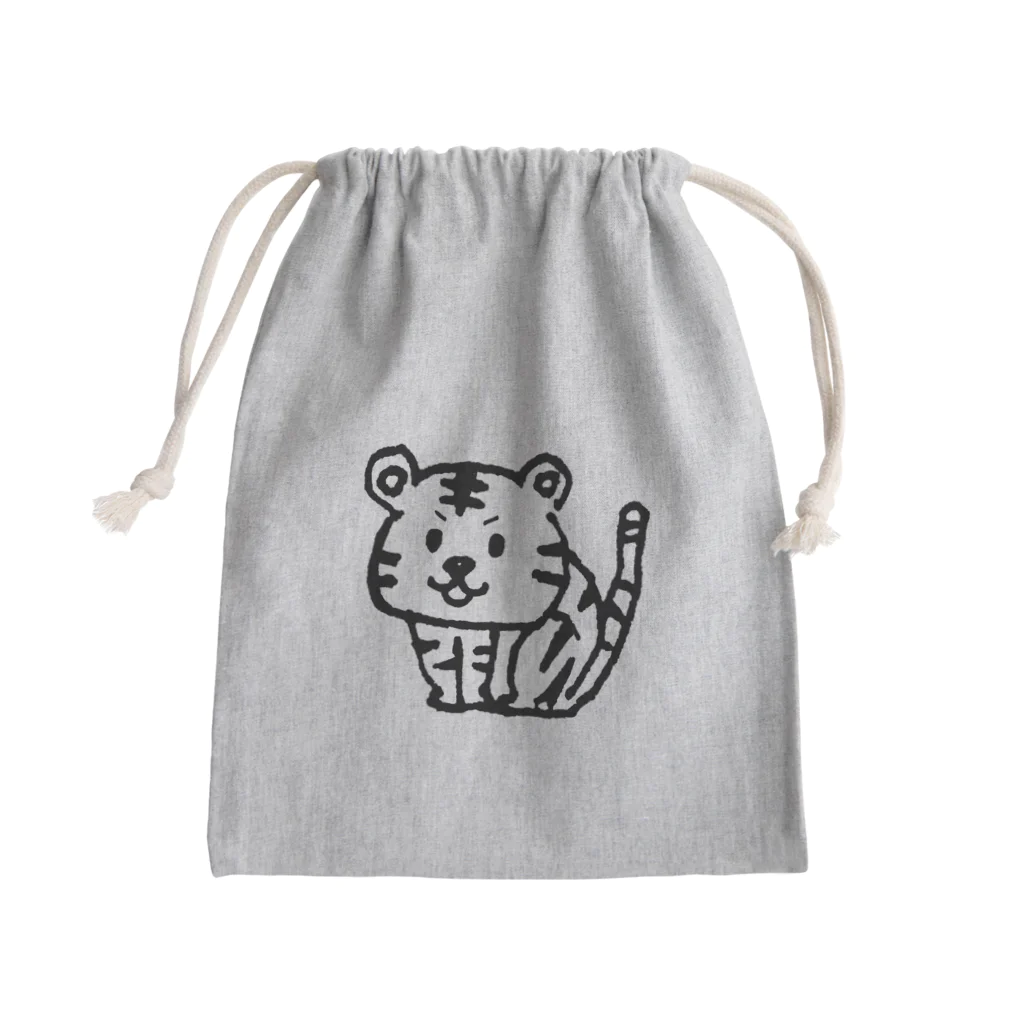 てがきですの屋さんのてがき！ 座るトラ Mini Drawstring Bag