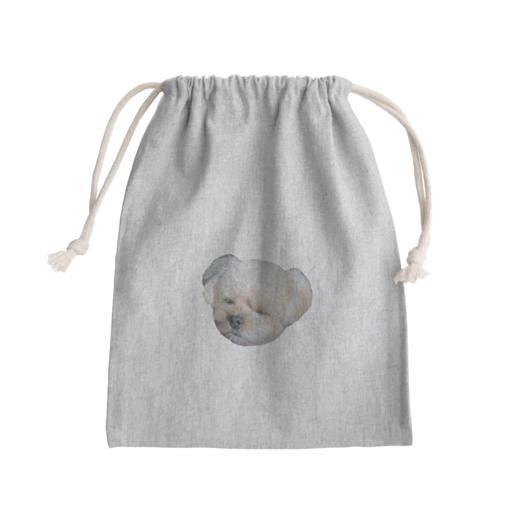 ポメラニアン×シーズーむーちゃんのポメシーむーちゃん目瞑り Mini Drawstring Bag