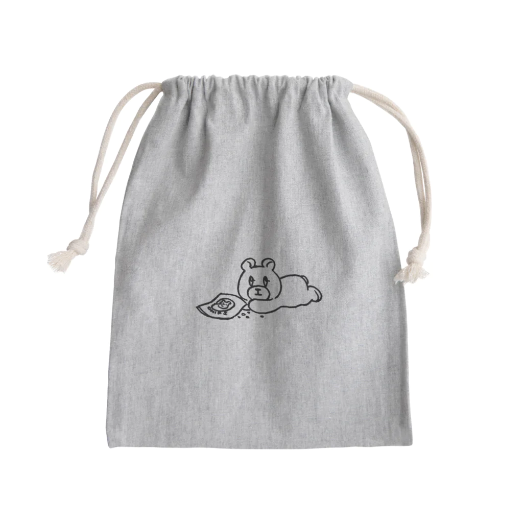 本日のくまのおやつもうない Mini Drawstring Bag