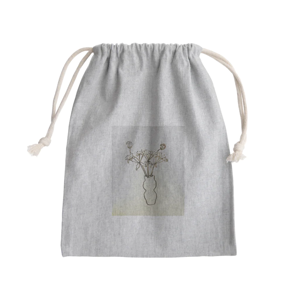 inuのflower vase Mini Drawstring Bag