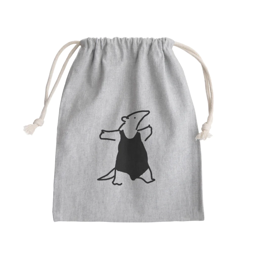 いきものや　のの（別館）の文字無し通さぬ色白ミナミコアリクイ Mini Drawstring Bag